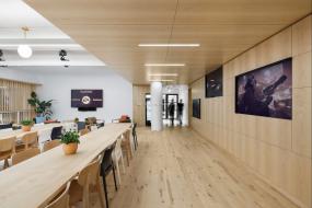 办公室三层实木地板装饰效果图