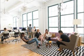 办公室木地板颜色装潢效果图片