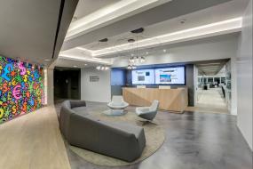 办公室木地板颜色装饰图片