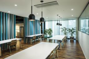 办公室三层实木地板装潢设计图片