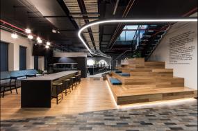 办公室三层实木地板装修设计效果图大全