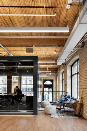 办公室竹木地板装修设计效果图片库