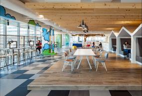 办公室生态木地板装修设计效果图大全