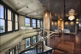 办公室木地板材质装潢设计效果图片