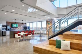 办公室桦木地板装修设计效果图片库