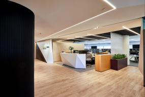 办公室木地板材质设计装修效果图