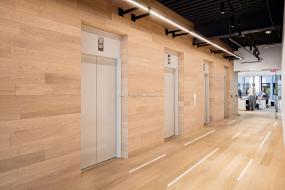 高端办公室生态木地板装修效果图