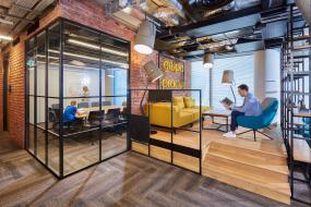 办公室桦木地板装修实景图图片大全