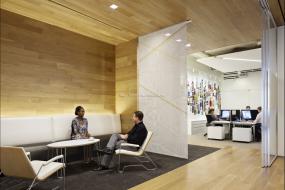 办公室生态木地板设计装饰效果图片