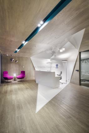 办公室生态木地板设计效果图片