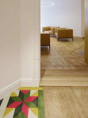 办公室生态木地板装潢效果图片