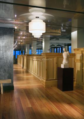 办公室木地板材质装潢设计图片