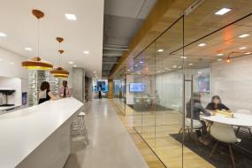 办公室生态木地板设计装饰效果图