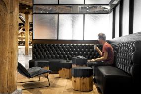 高档办公室生态木地板装修效果图大全