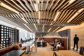 办公室生态木地板设计装修效果图片