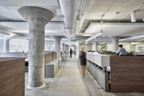 高档办公室仿实木地板装修效果图大全