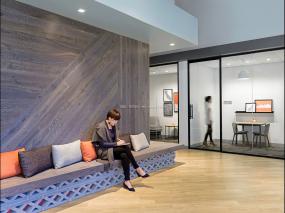 办公室进口木地板装修高清图片