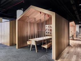 办公室环保木地板装修设计效果图大全