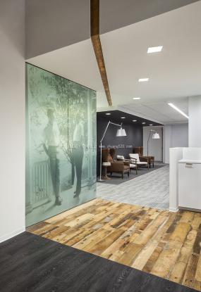 办公室环保木地板装修实景图图片大全