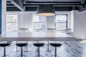 办公室仿实木地板设计与装修效果图