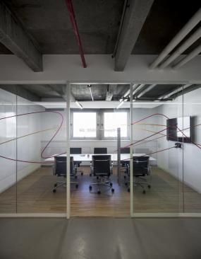 办公室仿实木地板精装修设计图片