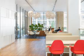 办公室进口木地板设计装饰效果图