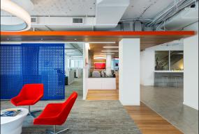 办公室仿实木地板装潢效果图片