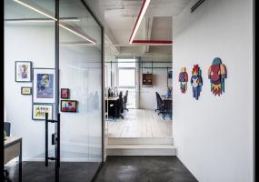 办公室仿实木地板设计装修效果图片大全