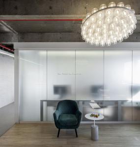 办公室仿实木地板设计装修效果图片