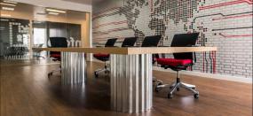 办公室环保强化木地板设计装饰效果图片