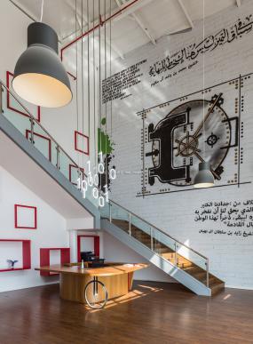 办公室环保强化木地板设计装修图片