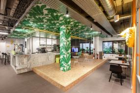 办公室实木地板材质装饰设计效果图大全