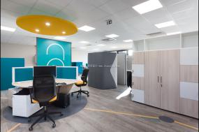 2018办公室环保强化木地板装修效果图