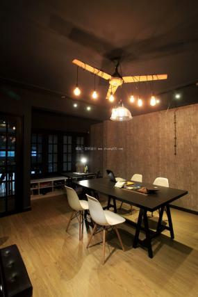 办公室实木地板材质装饰装修效果图