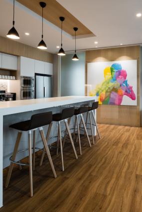 办公室环保强化木地板装修设计效果图片库