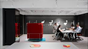 办公室负离子木地板装潢设计图片