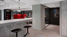 办公室负离子木地板装潢设计效果图片