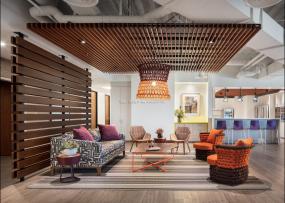 办公室木地板地垫装修设计效果图片