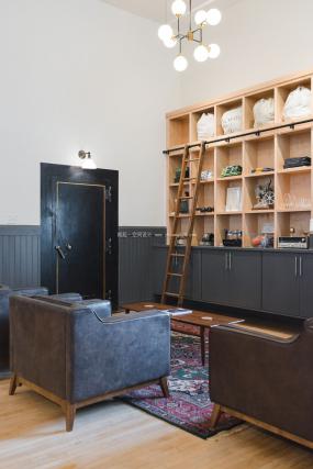 办公室杉木地板设计效果图片