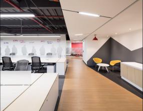 办公室杉木地板装饰效果图