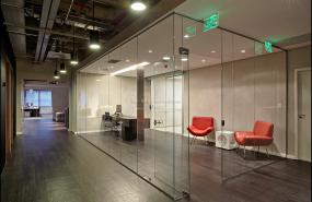 办公室杉木地板设计装饰效果图片