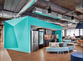 办公室榆木地板设计装修图片