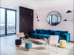 办公室榆木地板装修设计效果图片