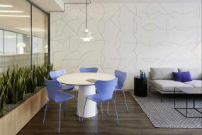 高端办公室绿植摆放装修效果图