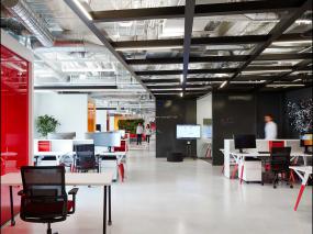 高档办公室绿植摆放装修效果图