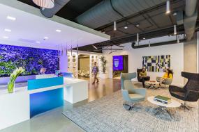 办公室风水植物装修高清效果图