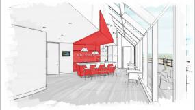 办公室平面布局装饰效果图