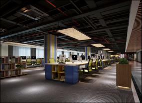 高档新中式办公室装修效果图