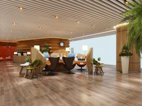 新中式办公室装饰设计效果图片