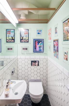 公共卫生间装修实物图片